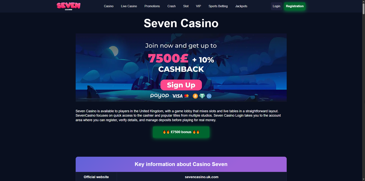 Seven Casino - Moderner Online-Glücksspielanbieter 2026 Casino